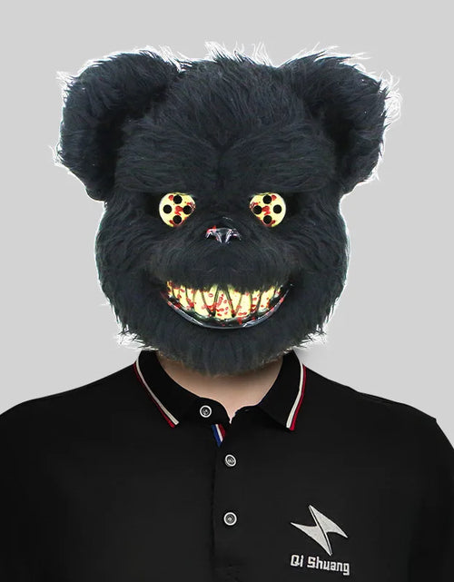 Load image into Gallery viewer, Luminous Halloween Scary Mask Bear Rabbit Bunny Mask, Bloody Plush Head Mask, Cosplay Costume Props Halloween Party Itaewon 이태원