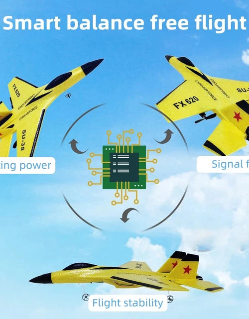 Load image into Gallery viewer, SU35 RC Plane FX620 FX820 2.4G Remote Control Flying Model Glider Airplane with LED Lights Aircraft Foam Toys for Children Gifts