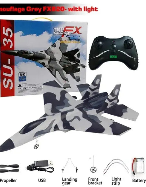 Load image into Gallery viewer, SU35 RC Plane FX620 FX820 2.4G Remote Control Flying Model Glider Airplane with LED Lights Aircraft Foam Toys for Children Gifts