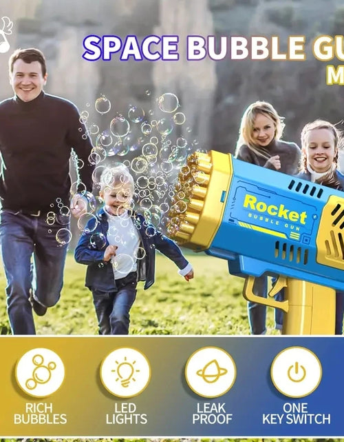 Load image into Gallery viewer, 40 Hole Bubble Machine Fully Automatic Bubble Blowing Light Outdoor Bubble Machine without Battery without Bubble Water
