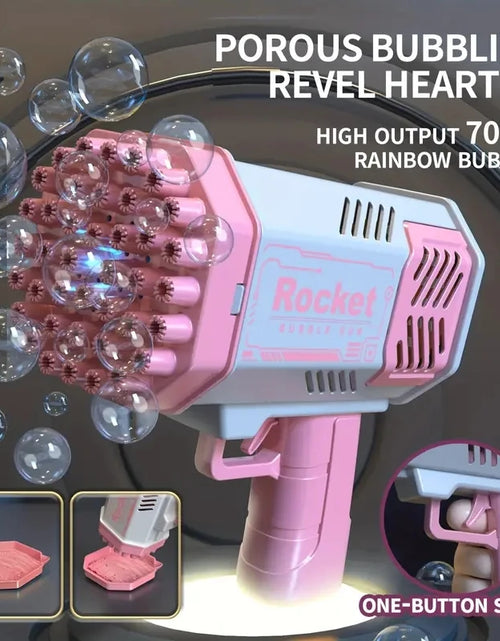 Load image into Gallery viewer, 40 Hole Bubble Machine Fully Automatic Bubble Blowing Light Outdoor Bubble Machine without Battery without Bubble Water