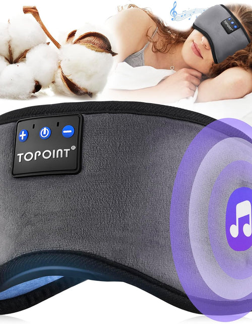 Load image into Gallery viewer, Bluetooth Sleep Eye Mask Wireless Headphones, Sleeping Eye Cover Travel Music Headsets with Microphone Handsfree, Sleep Headphones for Side Sleepers Men Women