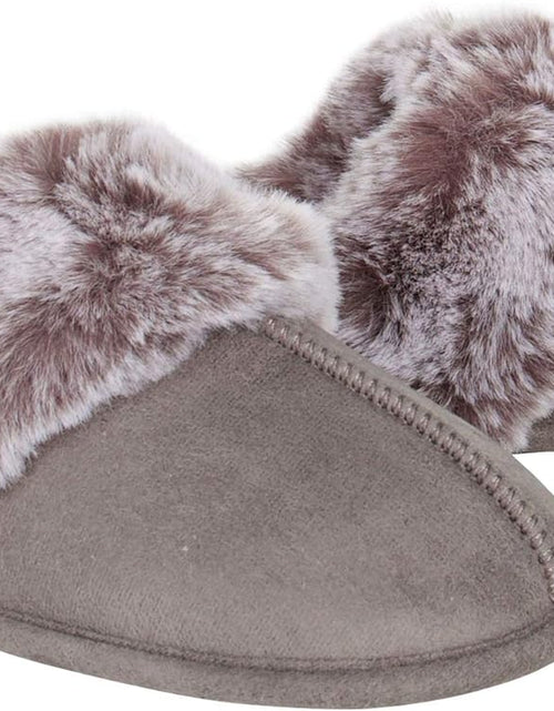 Load image into Gallery viewer, Women'S Comfy Faux Fur House Slipper Scuff Memory Foam Slip on Anti-Skid Sole