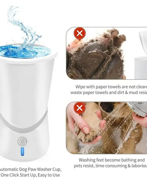 Load image into Gallery viewer, Automatic Dog Paws Cleaner Pet Foot Washer Cup Portable Paw Cleaner for Small and Medium-Sized Dogs Silicone Dog Paw Cleaner Cup