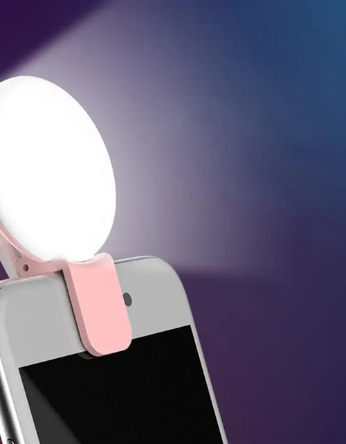 Load image into Gallery viewer, Mobile Phone LED Selfie Ring Light Portable Mini Durable Practical Three Stop Dimming Circle Photography Clip Fill Light
