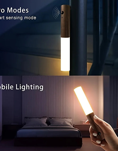 Load image into Gallery viewer, Lntelligent Human Body Induction Night Light LED Rechargeable Corridor Cabinet Wall Light Household Toilet Wall Induction