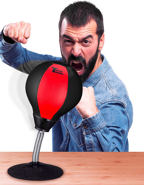 Load image into Gallery viewer, Desktop Punching Bag - Suctions to Your Desk, Heavy Duty Stress Relief Boxing Bag, Funny Office White Elephant Gifts for Boss or Coworker