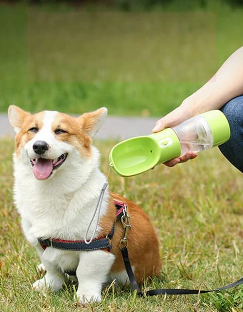 Load image into Gallery viewer, Portable Dog Water Bottle for Walking, Leak Proof Puppy Water Bottle with Food Container, Lightweight Pet Water Bottle for Hiking, Easy to Carry, BPA Free (Blue)
