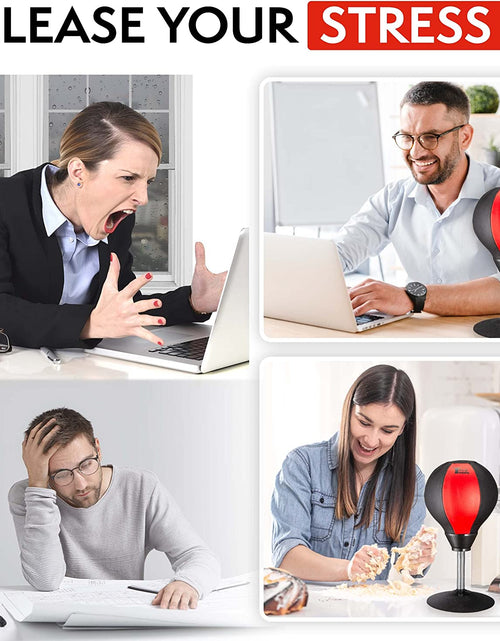 Load image into Gallery viewer, Desktop Punching Bag - Suctions to Your Desk, Heavy Duty Stress Relief Boxing Bag, Funny Office White Elephant Gifts for Boss or Coworker
