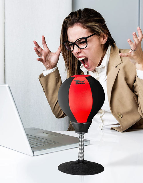 Load image into Gallery viewer, Desktop Punching Bag - Suctions to Your Desk, Heavy Duty Stress Relief Boxing Bag, Funny Office White Elephant Gifts for Boss or Coworker