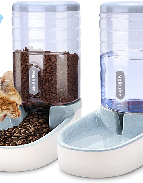 Load image into Gallery viewer, Meikuler Pets Auto Feeder 3.8L,Food Feeder and Water Dispenser Set for Small & Big Dogs Cats and Pets Animals (Grey)