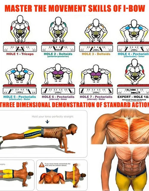 Load image into Gallery viewer, Portable Multifunctional Push-Up Board Set with Handles Foldable Fitness Equipment for Chest Abdomen Arms and Back Training