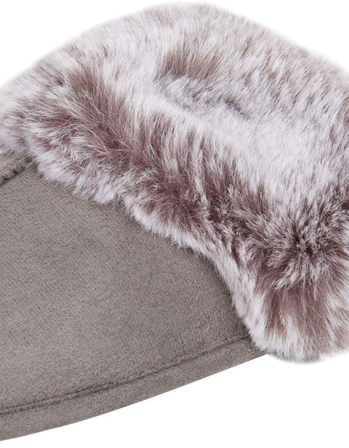 Load image into Gallery viewer, Women'S Comfy Faux Fur House Slipper Scuff Memory Foam Slip on Anti-Skid Sole