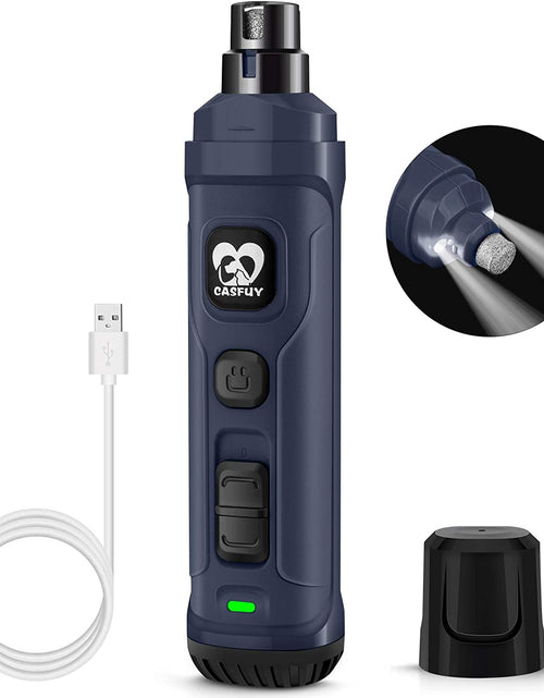 Load image into Gallery viewer, Dog Nail Grinder with 2 LED Light - New Version 2-Speed Powerful Electric Pet Nail Trimmer Professional Quiet Painless Paws Grooming & Smoothing for Small Medium Large Dogs and Cats