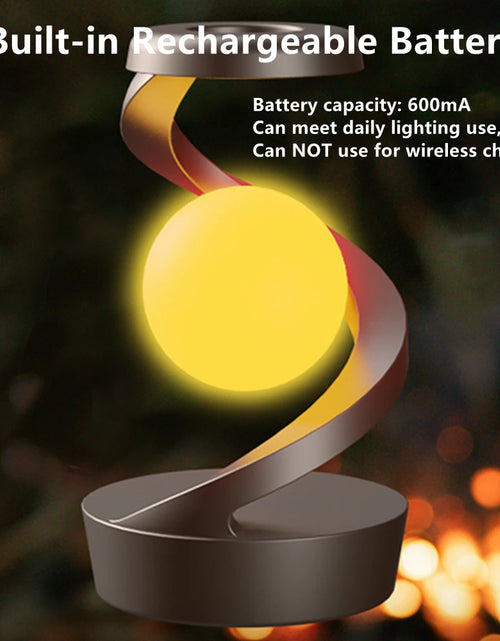 Load image into Gallery viewer, Creative Table Lamp, Rotating Floating Lamp, 15W Wireless Charger, Mobile Phone Wireless Charger, RGB Atmosphere Night Light