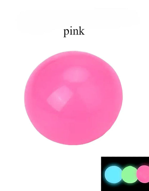 Load image into Gallery viewer, 10/5Pcs Luminous Sticky Ball Glow in the Dark Ball Throwing Indoor Decompression TPR Sticky Balls Target Ball Kids Sticky Balls
