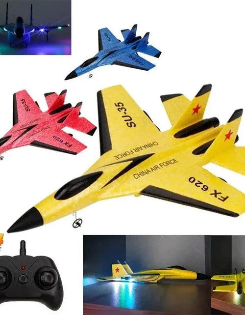 Load image into Gallery viewer, SU35 RC Plane FX620 FX820 2.4G Remote Control Flying Model Glider Airplane with LED Lights Aircraft Foam Toys for Children Gifts