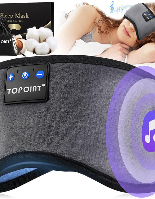 Load image into Gallery viewer, Bluetooth Sleep Eye Mask Wireless Headphones, Sleeping Eye Cover Travel Music Headsets with Microphone Handsfree, Sleep Headphones for Side Sleepers Men Women