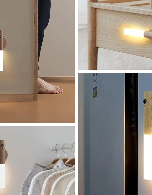 Load image into Gallery viewer, Lntelligent Human Body Induction Night Light LED Rechargeable Corridor Cabinet Wall Light Household Toilet Wall Induction