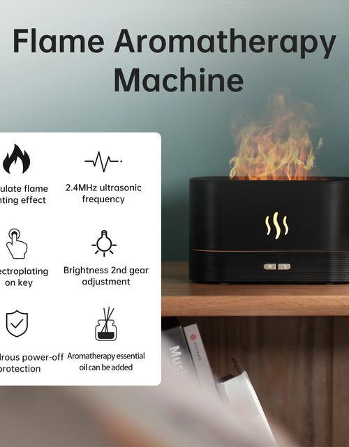 Load image into Gallery viewer, Aroma Diffuser Air Humidifier Ultrasonic Cool Mist Maker Fogger Led Essential Oil Flame Lamp Difusor