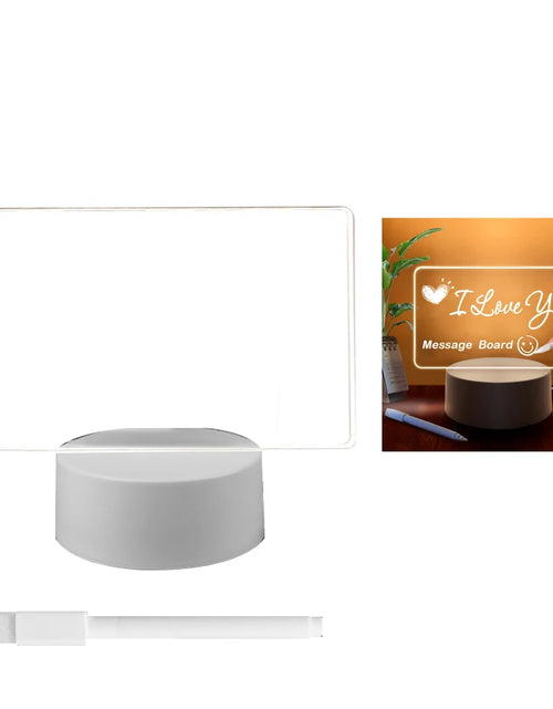 Load image into Gallery viewer, Transparent Message Board Night Light Glowing Memo Acrylic LED Ambient Lights Daily Moment Note Board Erasable Room Decor Gift