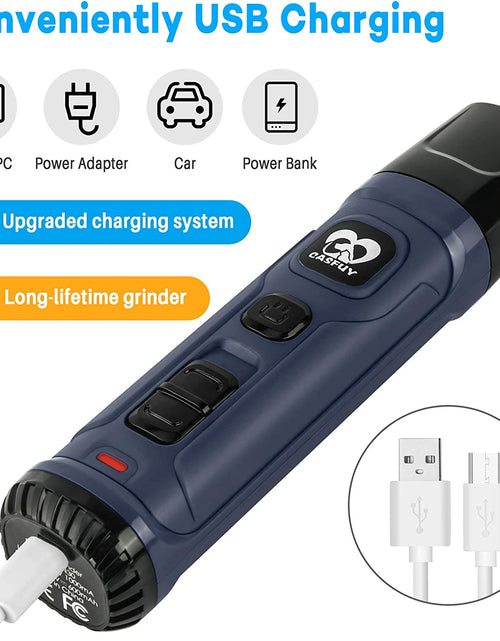 Load image into Gallery viewer, Dog Nail Grinder with 2 LED Light - New Version 2-Speed Powerful Electric Pet Nail Trimmer Professional Quiet Painless Paws Grooming & Smoothing for Small Medium Large Dogs and Cats