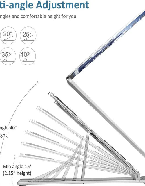 Load image into Gallery viewer, 18" Laptop Stand Aluminum Alloy Cooling Stand Portable Folding Lifting Display Bracket Simple and Practical Laptop Stand Support
