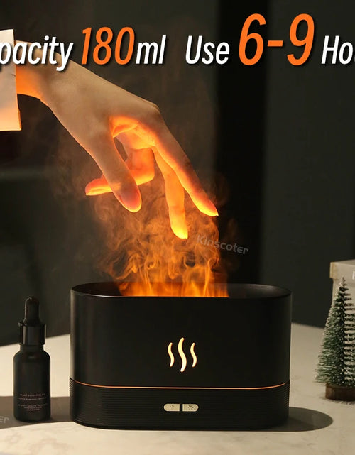 Load image into Gallery viewer, Aroma Diffuser Air Humidifier Ultrasonic Cool Mist Maker Fogger Led Essential Oil Flame Lamp Difusor