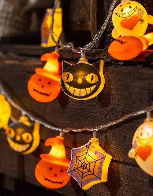Load image into Gallery viewer, Halloween Lights Pumpkin Bat Spider Ghost Halloween String Lights Halloween Decorations Fairy Light Home Yard Window Decor