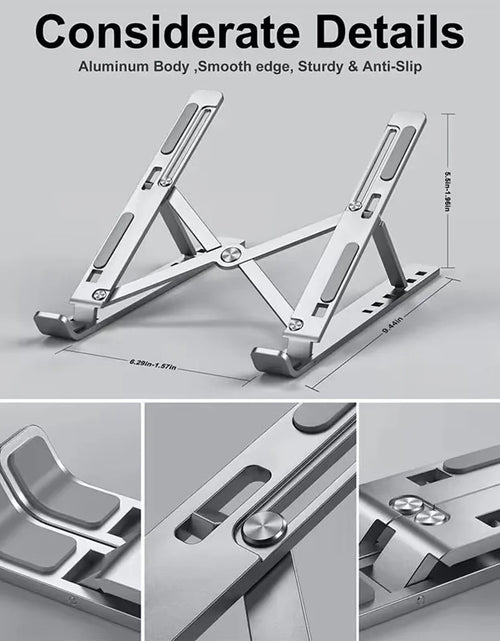 Load image into Gallery viewer, 18" Laptop Stand Aluminum Alloy Cooling Stand Portable Folding Lifting Display Bracket Simple and Practical Laptop Stand Support