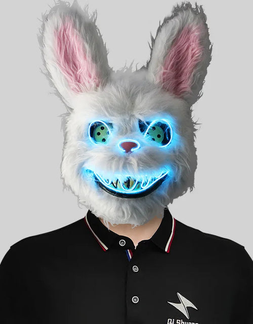Load image into Gallery viewer, Luminous Halloween Scary Mask Bear Rabbit Bunny Mask, Bloody Plush Head Mask, Cosplay Costume Props Halloween Party Itaewon 이태원