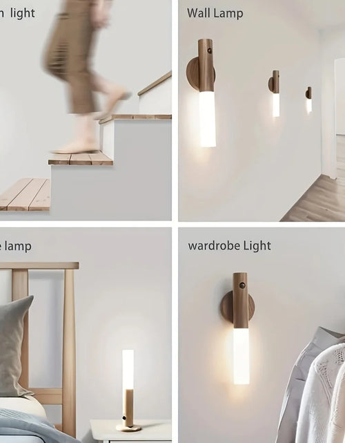 Load image into Gallery viewer, Lntelligent Human Body Induction Night Light LED Rechargeable Corridor Cabinet Wall Light Household Toilet Wall Induction