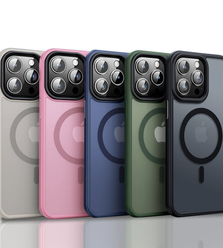 For Iphone 16 15 14 plus 13 12 11 Pro Max Frosted Case Mag Safe Shockproof Cover