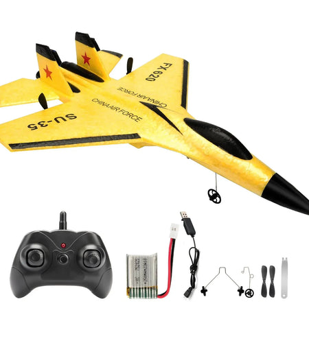 SU35 RC Plane FX620 FX820 2.4G Remote Control Flying Model Glider Airplane with LED Lights Aircraft Foam Toys for Children Gifts