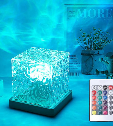 Ocean Wave Projector Light 16 Colors Midnight Aura Aurora Glow Lamp Home Office Bar Restaurant Underwater Projector Night Light