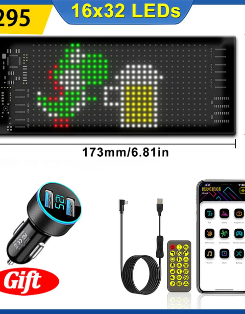 Load image into Gallery viewer, LED Matrix Pixel Panel Flexible Addressable USB 5V RGB Pattern Graffiti Scrolling Text Animation Display Car Shop Bluetooth APP
