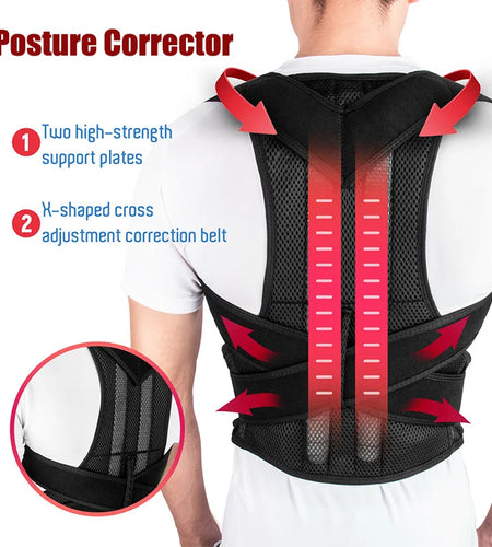 Adjustable Posture Corrector Back Support Shoulder Back Brace Posture Correction Spine Posture Corrector Postural Fixer Tape