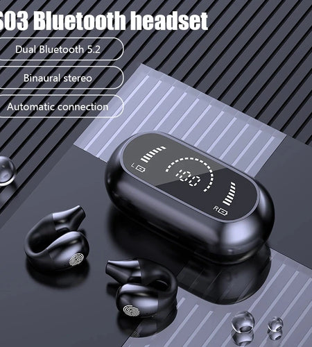 Wireless Bluetooth Earphone Earclip S03 Noise Reduction Sports Running Music Headset Esports No Delay Game Headsets