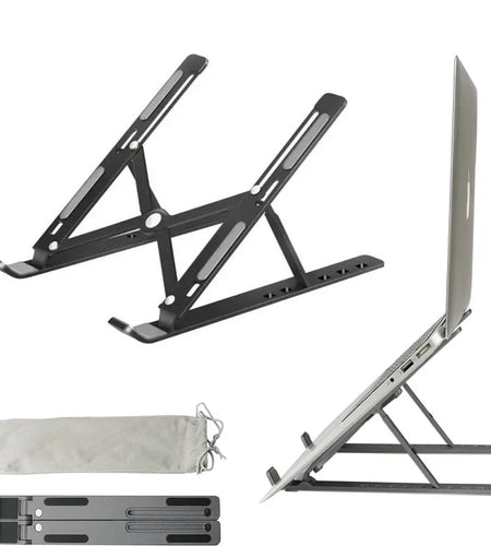 18" Laptop Stand Aluminum Alloy Cooling Stand Portable Folding Lifting Display Bracket Simple and Practical Laptop Stand Support