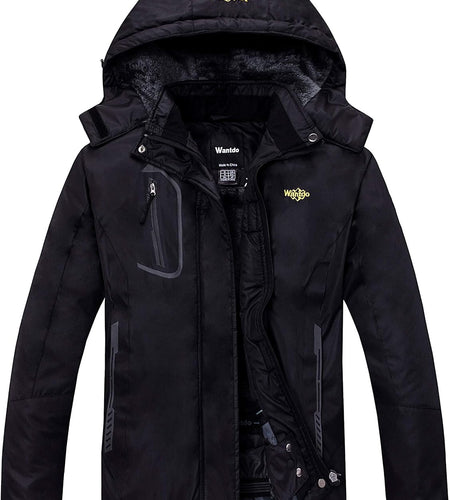 Women'S Mountain Waterproof Ski Jacket Windproof Rain Jacket Winter Warm Hooded Coat