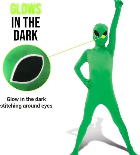Alien Costume Kids Green Alien Costume Bodysuit Kids Halloween Costume Large