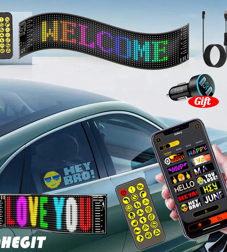 LED Matrix Pixel Panel Flexible Addressable USB 5V RGB Pattern Graffiti Scrolling Text Animation Display Car Shop Bluetooth APP