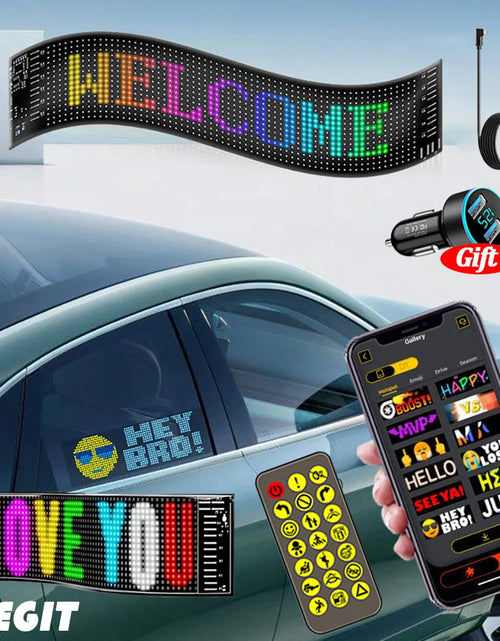 Load image into Gallery viewer, LED Matrix Pixel Panel Flexible Addressable USB 5V RGB Pattern Graffiti Scrolling Text Animation Display Car Shop Bluetooth APP
