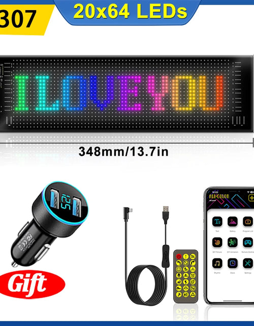 Load image into Gallery viewer, LED Matrix Pixel Panel Flexible Addressable USB 5V RGB Pattern Graffiti Scrolling Text Animation Display Car Shop Bluetooth APP
