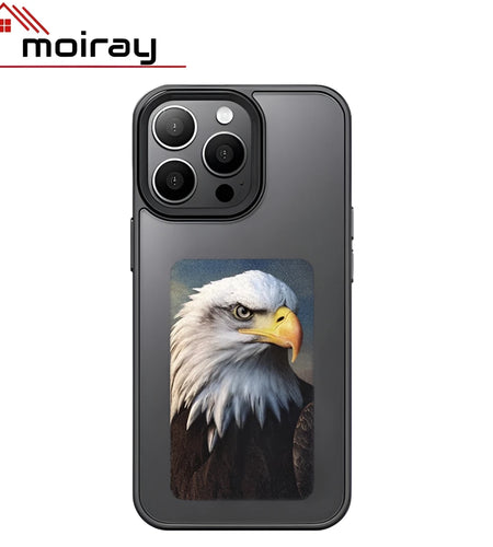 DIY Display Eink Screen Phone Case Smart NFC Refesh Phone Protective Cover for  15 14 13 Pro Max Back Case Battery Free