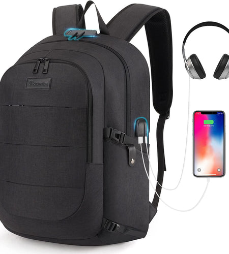 Travel Laptop Backpack Water Resistant Anti-Theft Bag with USB Charging Port and Lock 14/15.6 Inch Computer Business Backpacks for Women Men College School Student Gift,Bookbag Casual Hiking Daypack