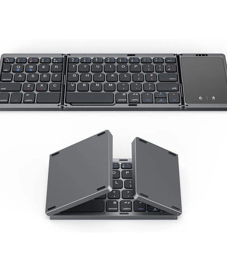 Foldable Keyboard Russian with Touchpad Portable Mini Bluetooth Wireless Folding Keyboard for Mac Ios Android Windows PC Tablet