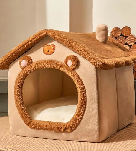 Foldable Pet House Removable Washable Cat House Puppy Cave Sofa Pet Bed House for Extra Small Dogs and Small and Medium Cats