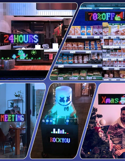 Load image into Gallery viewer, LED Matrix Pixel Panel Flexible Addressable USB 5V RGB Pattern Graffiti Scrolling Text Animation Display Car Shop Bluetooth APP
