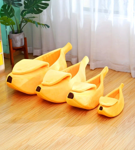 Banana Cat Bed House Funny Cute Cozy Cat Mat Beds Warm Durable Portable Pet Basket Kennel Dog Cushion Cat Supplies Multicolor